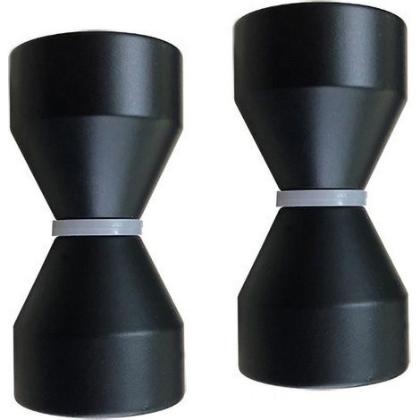 poignée de porte en verre, 2,4 pouces en alliage d'aluminium single hole pull, solide cylindrique cabine de douche coulissante porte en verre pull (2, black1) (1/5)