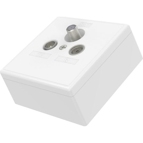 Universelle Antennensteckdose Hama skitu bidirektional 9x4 cm