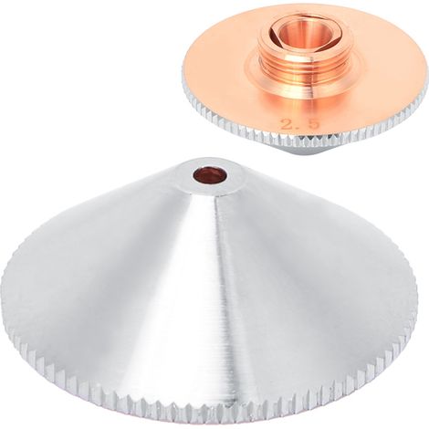 Einteilige, doppelwandige Laserdüse aus Messing für Faserlaserschneid- und -gravurmaschinen, 2,0/2,5/3,0 mm, 2,5 mm (1/5)
