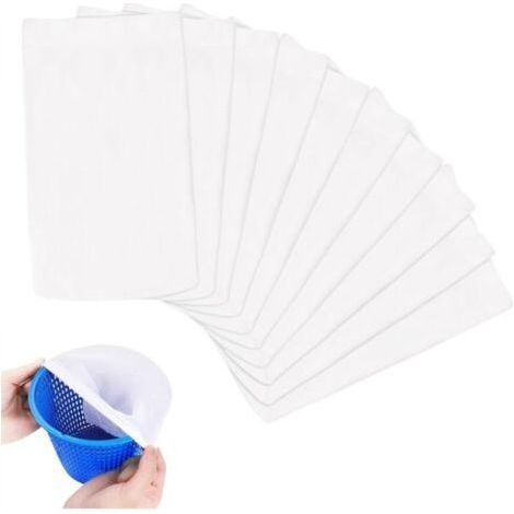 10 Pièces Chaussettes Skimmer Reutilisable Filtres en Tissu de Nylon Élastique pour Peuvent Emprisonner Pollen Feuilles Cheveux (1/5)