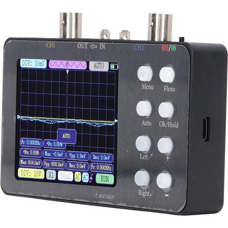 Oscilloscope numérique portable double canal 3,2 pouces pour applications automobiles, fréquence d'échantillonnage de 50 MHz (1/5)