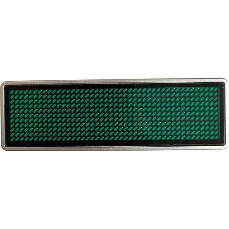 upscreen Targhetta nome LED Verde 44 x 11 Pixel (L x A x P) 93 x 30 x 6 mm 125907