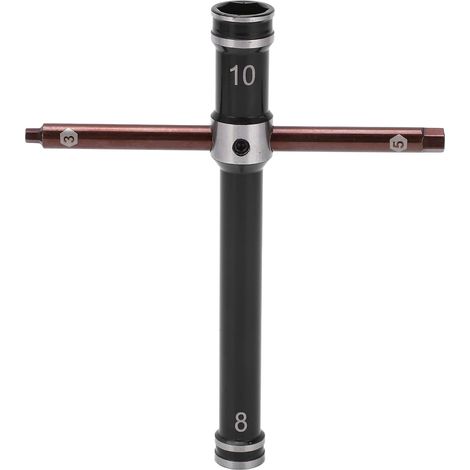 Llave de tubo RC de 8/10 mm, llave de tubo de 3/5 mm, llave hexagonal, herramienta de reparación para modelos de coches, barcos, aviones y accesorios de modelos de automóviles RC. (1/5)