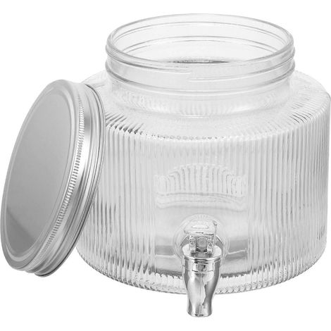 Distributeur de boissons en verre avec robinet, bocal de rangement, 2,8 L (1/5)