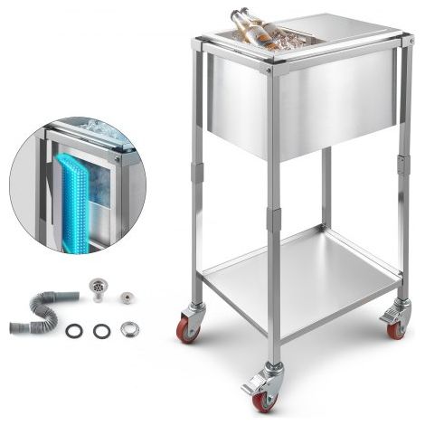 Carrello Frigo con Ruote, 510 x 360 x 970 mm, Contenitore per (1/5)