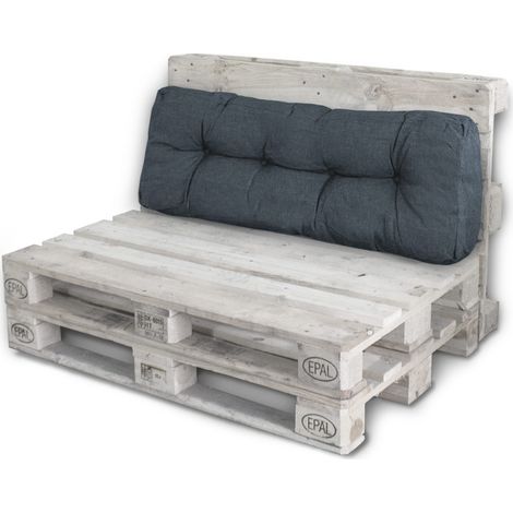 Palettenkissen Palettenauflagen Sitzkissen Rückenlehne Kissen Palette Polster Sofa Couch Dunkelgrau - Rückenteil