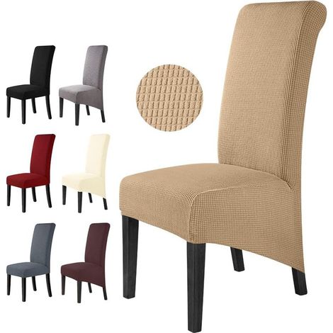 6 universelle, waschbare Jacquard-Stretch-Stuhlhussen für Esszimmer und Bankett (1/5)
