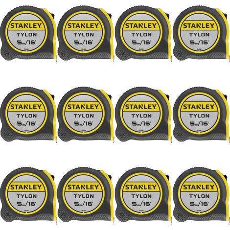 Stanley 30-696 5M Tape Measure 5 Meter 16ft Tylon 1-30-696 Pack of 12 STA130696 (1/5)
