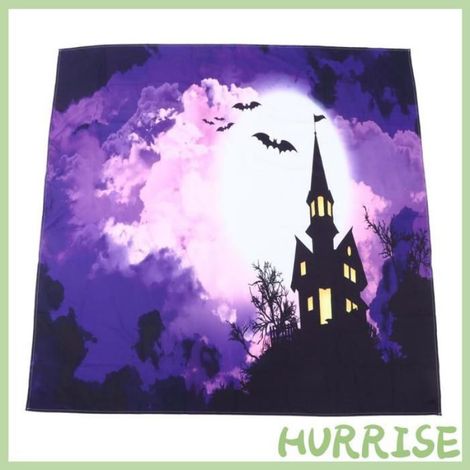 HURRISE tapis suspendu mural (230 180 Cm) Tapisserie Murale Halloween Tenture Tapisserie Château 150x150cm / 59,1x59,1 pouces (1/5)