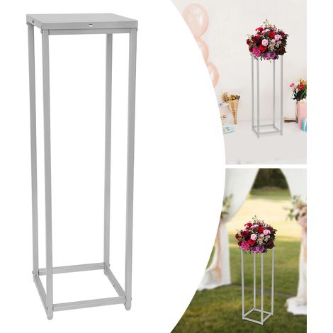 Quadratische Hochzeitsdekoration Blumenhalter, DIY-Bodenhalter, geeignet für Wohnzimmer, Restaurant, Café, Bar, 24  24  80cm