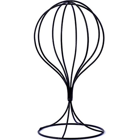 Porte-chapeaux moderne en métal, design ballon creux, support à perruques décoratif pour table (1/4)