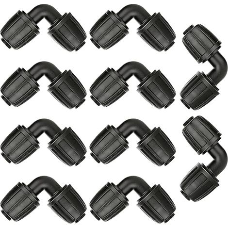 10PCS Connecteurs en Coude L pour Tuyau d'Arrosage 16mm Raccord Joint (1/5)