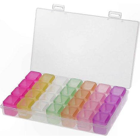 Écrin de rangement pour boucles d'oreilles, boîte de protection avec fermeture hermétique, coloris multicolore, dimensions 17,5x11x2,7 cm, lot de 1 (1/2)