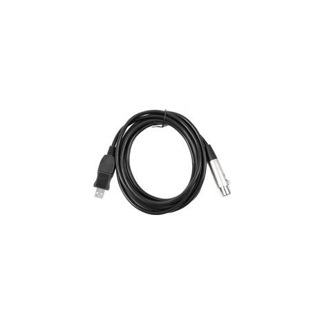 Câble microphone USB vers XLR professionnel, sortie de signal stable, enregistrement possible, convertisseur micro USB vers XLR pour PC, 3 m (9,8 pi)