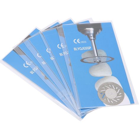 5 pièces disques de coupe dentaire double face, kit de polissage pour prothèses dentaires, disques abrasifs dentaires 10 (1/5)