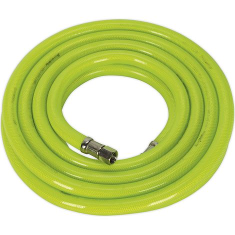Sealey High-Visibility Air Hose with 1/4"BSP Unions 5m x 10mm (1/2)