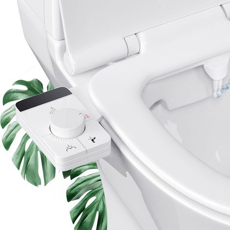 Bidet Toilette WC,Portable Pulvérisateur Bidet Non Électrique Avec Buses Rétractables, Rétractables Autonettoyantes Double Et Bouton De Réglage De La Pression De L'Eau (1/5)