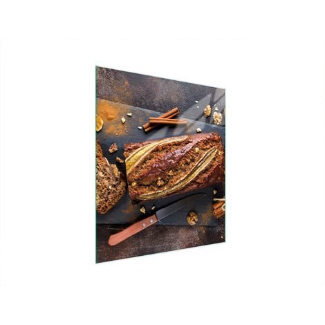 Glasschneidebrett 45x52 Brot