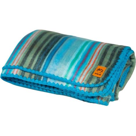 Couverture en Laine d'alpaga – Jeté de lit Chaud, léger, pour canapé ou Camping – Extérieur – 221 x 162 cm (Turquoise Clair) (1/5)
