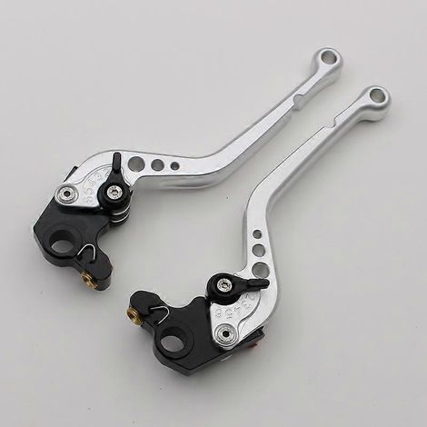 Poignée de frein pour moto Ducati Monster 795, poignée de frein modifiée 796 en alliage d'aluminium (longue poignée argentée) (1/4)
