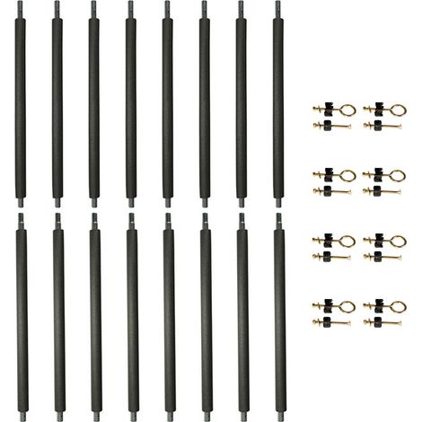 KANGUI Lot de 8 poteaux de filet trampoline Ø25 mm Jumpi - Hauteur filet 180 cm (1/5)