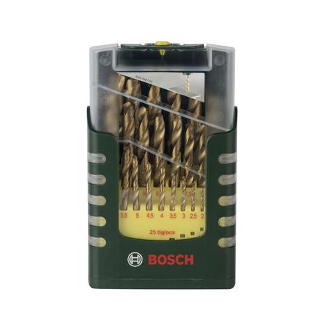 Bosch Accessories 2607017154 Promoline HSS Kit punte a spirale da metallo 25 parti 1 mm, 1.5 mm, 2 mm, 2.5 mm, 3 mm, 3.