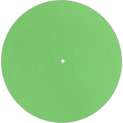 Tapis de platine vinyle en acrylique vert, réduisant l'électricité statique, la poussière et le bruit. (1/5)