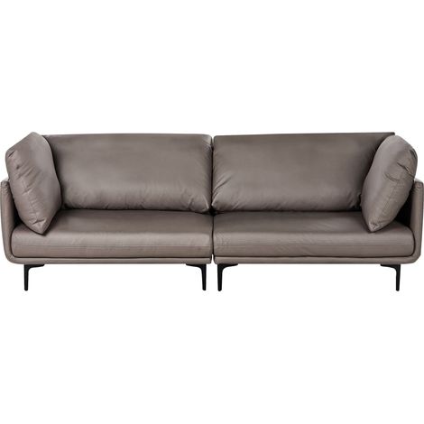 Sofa 3-Sitzer REVSNES Stoff Braun