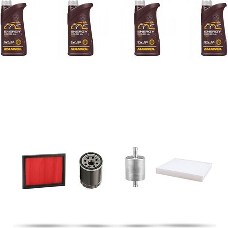 Kit tagliando 4 FILTRI e 4L OLIO compatibile con Nissan Micra IV (k13) 1.2 12V 59KW Dal 2011 (1/5)