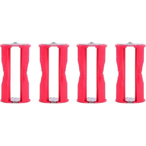 Adaptateur pour piles AAA vers C (4 pièces), adaptateur pour piles de type C, convertisseur de piles parallèle portable, bloc-piles (1/5)