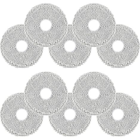 10 Stück Wischmopp für Dreame L10/L20/L40/L50/X30/X40/X50/Mova E30/E40/P50/V50 Ultra Saugroboter,Mikrofaser Weich Waschbar und Wiederverwendbar Ersatz Wischtücher Mop (1/5)