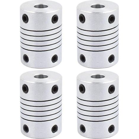 Stück 6 mm bis 8 mm Wellenkupplung, 25 mm Länge, 18 mm Durchmesser, Schrittmotorkupplung, Aluminiumlegierungs-Gelenkverbinder (1/4)