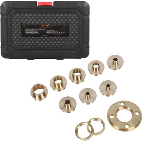 Ej.Life 11Pcs/Set Router Guide Kit, Messing Router Template Guide Kit, mit Sicherungsmutter Adapter Router Zubehör, für Ausschnittarbeiten, Schwalbenschwanz (1/5)