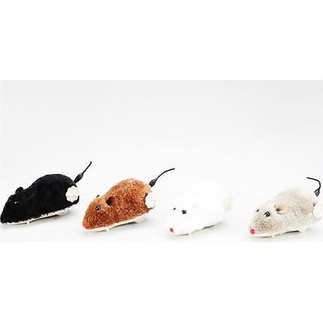 Souris en peluche à ressort, amusante et créative (2021), jouet pour chat et chien à mouvement mécanique. (1/4)