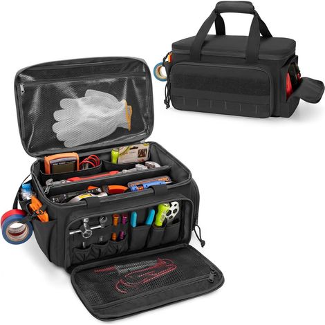 Ce sac à outils de 14 pouces est un sac de travail polyvalent convenant aux réparateurs, aux charpentiers et aux bricoleurs. (1/5)