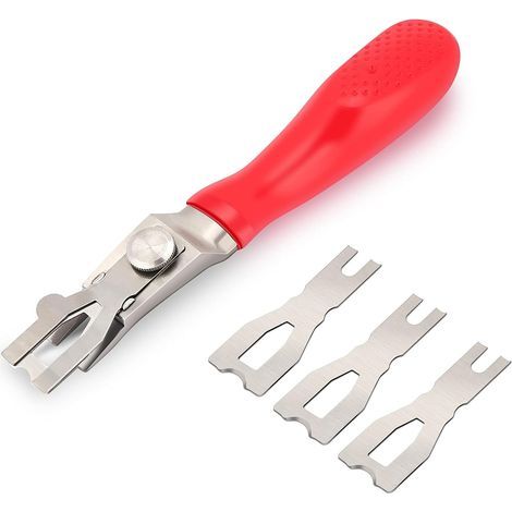 Outil de coupe de soudure de plancher, trousse à outils de coupe de soudure de plancher de vinyle de PVC Tondeuse de coupe de plancher avec 3 lames (1/5)