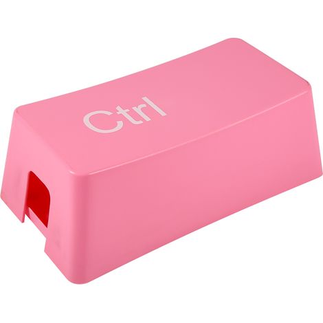 Boîte De Rangement Câbles Forme Touche Ctrl En Abs Pour Bureau Et Salon - Rose - 1 Pièce (1/2)