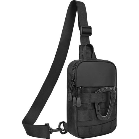 Sacoche de poitrine multifonctionnelle tactique, sac bandoulière pour sports plein air (1/5)