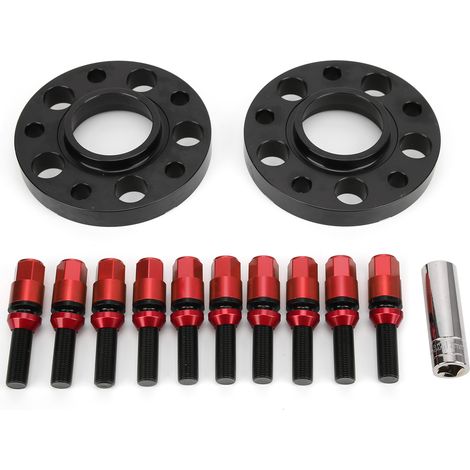 15 mm / 0,6 Zoll Radnaben-Distanzscheiben-Set für BMW 2er F22/F23 (2013–2019) – Wartung und Reparatur – Rot (1/5)