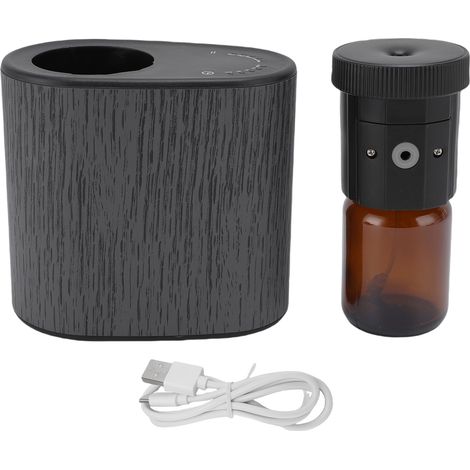 Diffuseur huile essentielle sans eau contrôle application – Faible bruit étanche 60ML parfum maison voiture bureau noir, parfum (1/5)