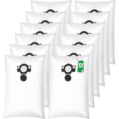 12 sacchetti per aspirapolvere compatibili con i modelli Nilfisk Alto Aero 20/21/25/26/31/VL200 e MAKITA VC2010L/VC2511L/VC2512L/VC3011L/Type DSM 42 (sacchetti in tessuto non tessuto) (1/5)
