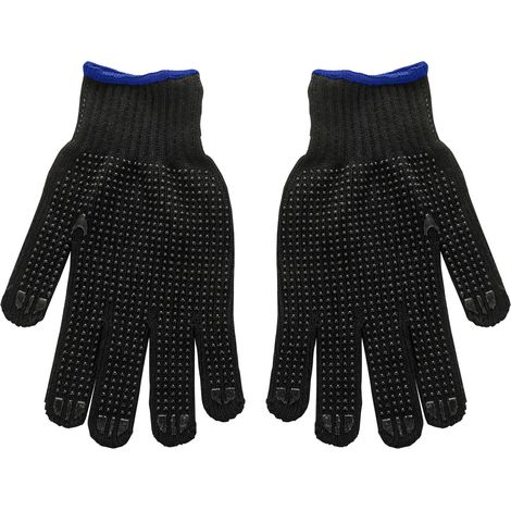 Strickhandschuhe mit Noppen Schwarz Größe 8 bis 10 Handschuhe Arbeitshandschuhe (1/5)