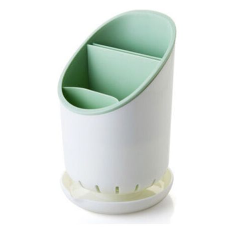 Pair Égouttoir à couverts, organiseur d'évier de cuisine, organiseur de couverts et de couteaux avec égouttoir - Vert (1/3)