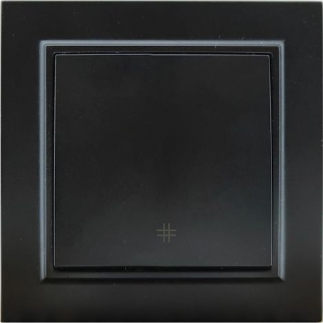 IluminaShop - Interruptor Empotrable Simple Cruzamiento Negro IP20 Serie wLine (1/3)