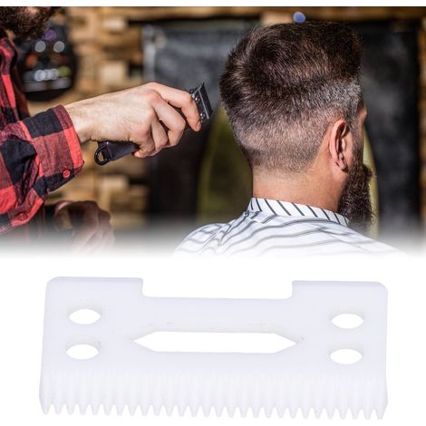 Accessoires pour tondeuses à cheveux en céramique, têtes de tondeuse blanches, lames de tondeuse électrique, outils de coiffure (1/5)