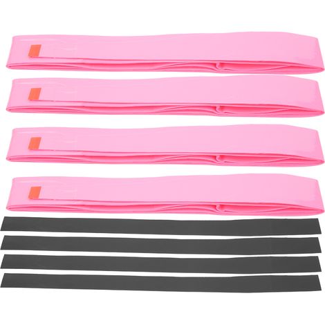 4 Bandes de Poignée de Raquette Enfant Antidérapantes, Absorbant la Transpiration, Rose Vif (1/5)