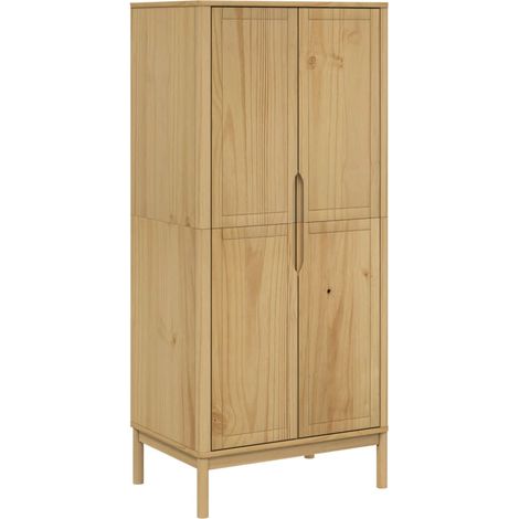 Maison Exclusive - Armadio FLORO Marrone Cera 77x53x171 cm Legno Massello di Pino (1/5)