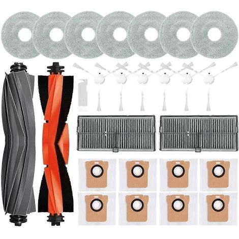 Pièces de rechange pour aspirateur robot M30S D103CN : brosse principale, filtre HEPA, sac à poussière et lingette. (1/5)