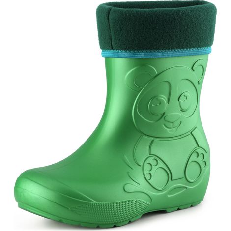 Ladeheid Bottes de Pluie en EVA Unisexe Enfant Fille Garçon LA-CA-11 (Vert Émeraude, 32/33 EU)