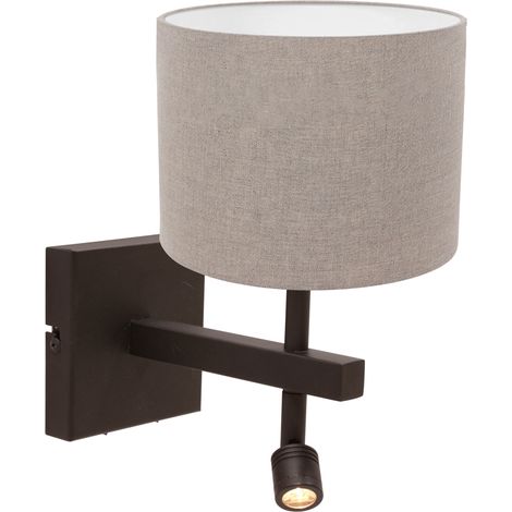 Steinhauer - aplique de pared - Stang - gris negro - metal textil (1/3)